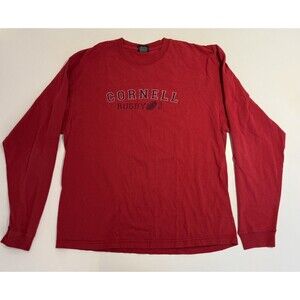 VINTAGE Cornell University Big Red Rugby 1865 Long Sleeve Shirt Sz Large